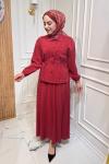 Haze Etekli Takım  Bordo