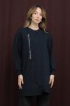 Fermuarlı Tunik Lacivert