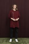 Fermuarlı Tunik Bordo