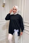 Fiyonk Detaylı Tunik Siyah