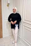 Fiyonk Detaylı Tunik Siyah