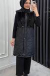 Kürklü Yelek Siyah