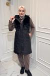 Kürklü Yelek Siyah