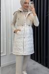 Kürklü Yelek Bej