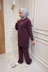 Yanları Halkalı Modal Takım  Bordo