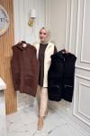 Gülseli Angora Yelek  Siyah