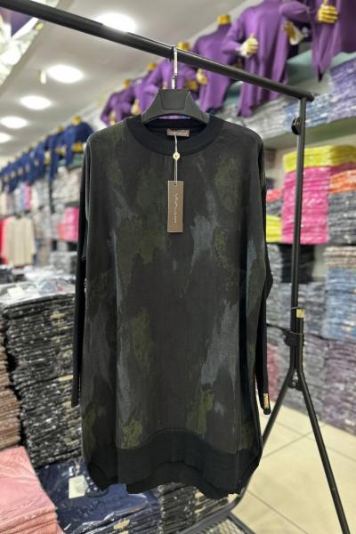 Fermuarlı Kupra Tunik  Zümrüt