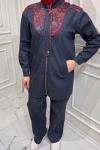 Desenli Kot Takım  Lacivert