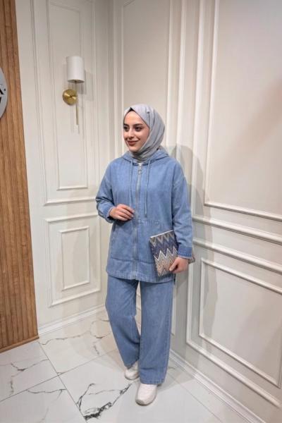 Kanguru Cepli Takım  Açık Mavi