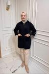 Angora Fermuarlı Kap  Siyah