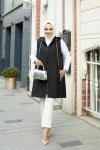 Cebi Taşlı Yelek Siyah
