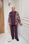 Desenli Oysho Takım  Bordo