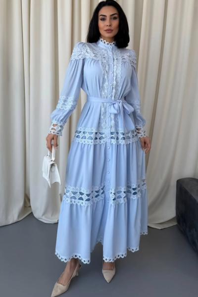 Fistolu Elbise Bebe Mavisi