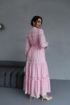 Fistolu Elbise Pembe