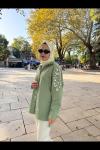 Gabardin Ceket Su Yeşili