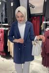 Kupra Cedet Düğmeli  Lacivert