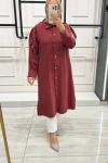 Omzu Çıtçıtlı Kap Bordo